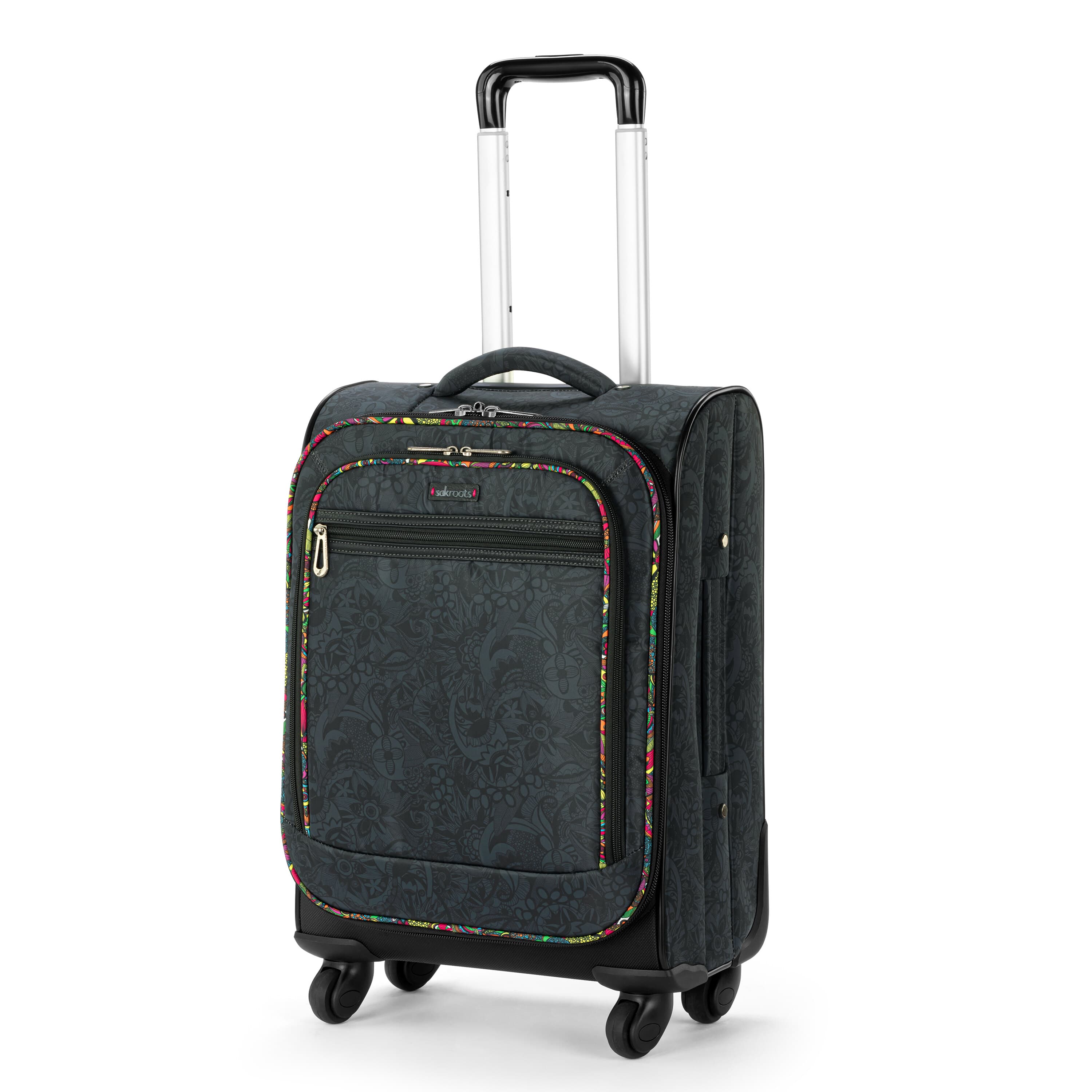 Sakroots 21" Spinner Carry On Luggage - EcoTwill - Black Spirit Desert