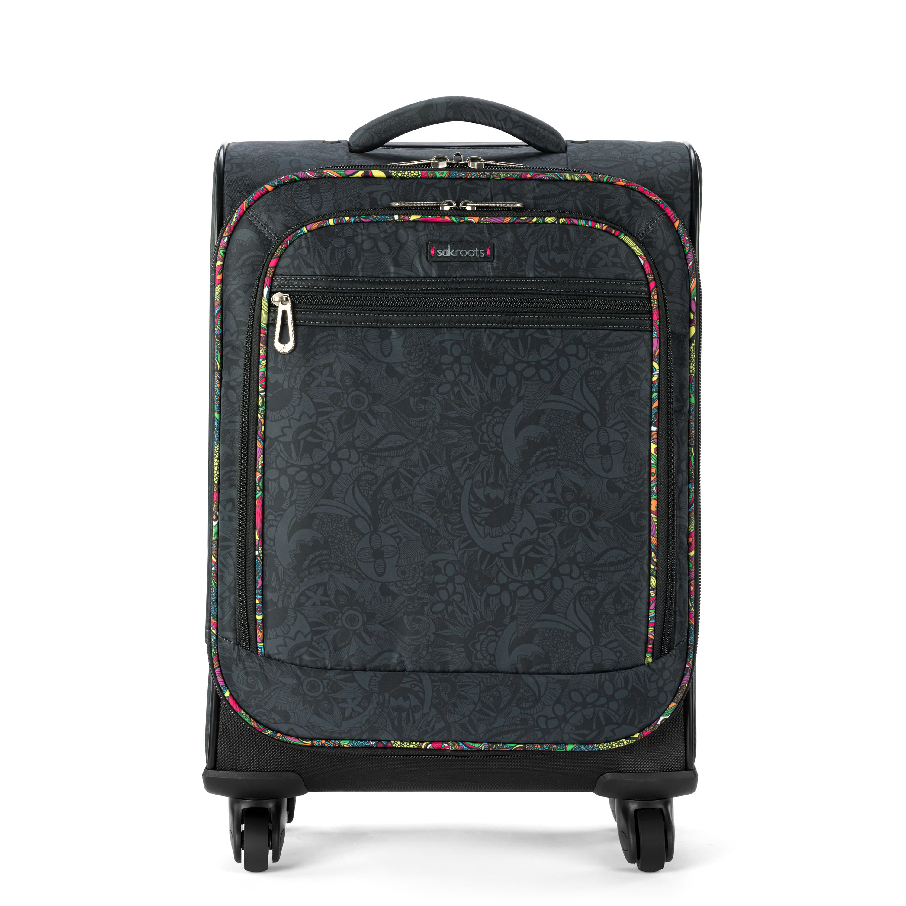 Sakroots 21" Spinner Carry On Luggage - EcoTwill - Black Spirit Desert