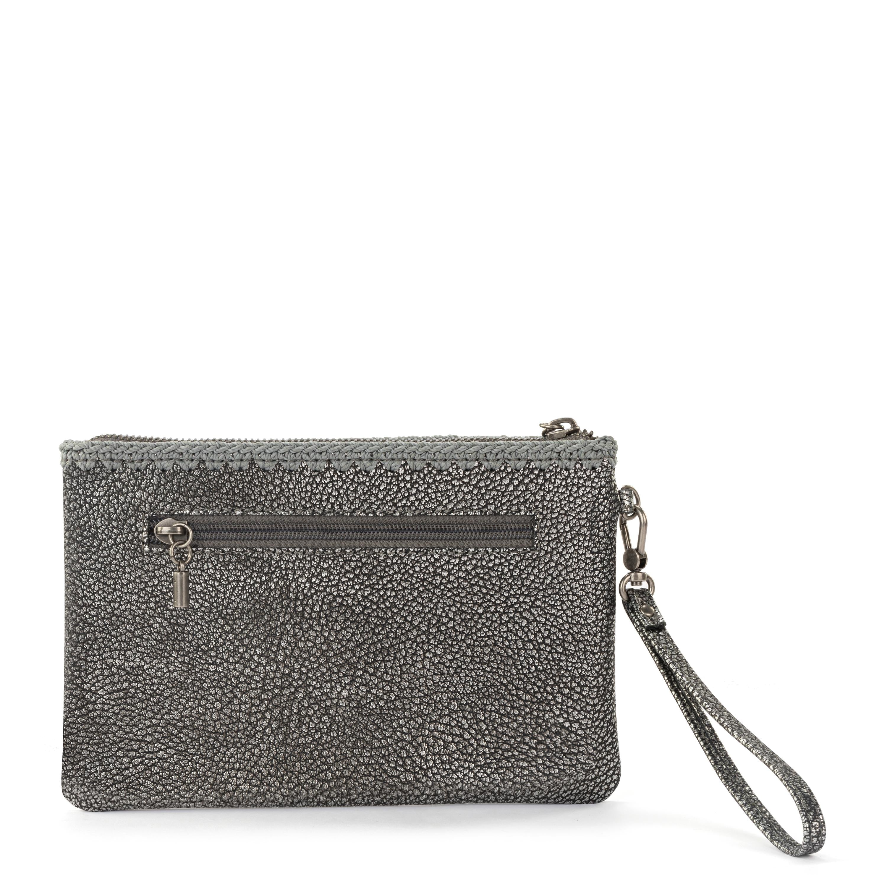 The Sak Vita Wristlet - Leather - Dark Silver