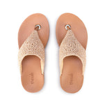 The Sak Shana Sandal - Hand Crochet - Bamboo Stripe