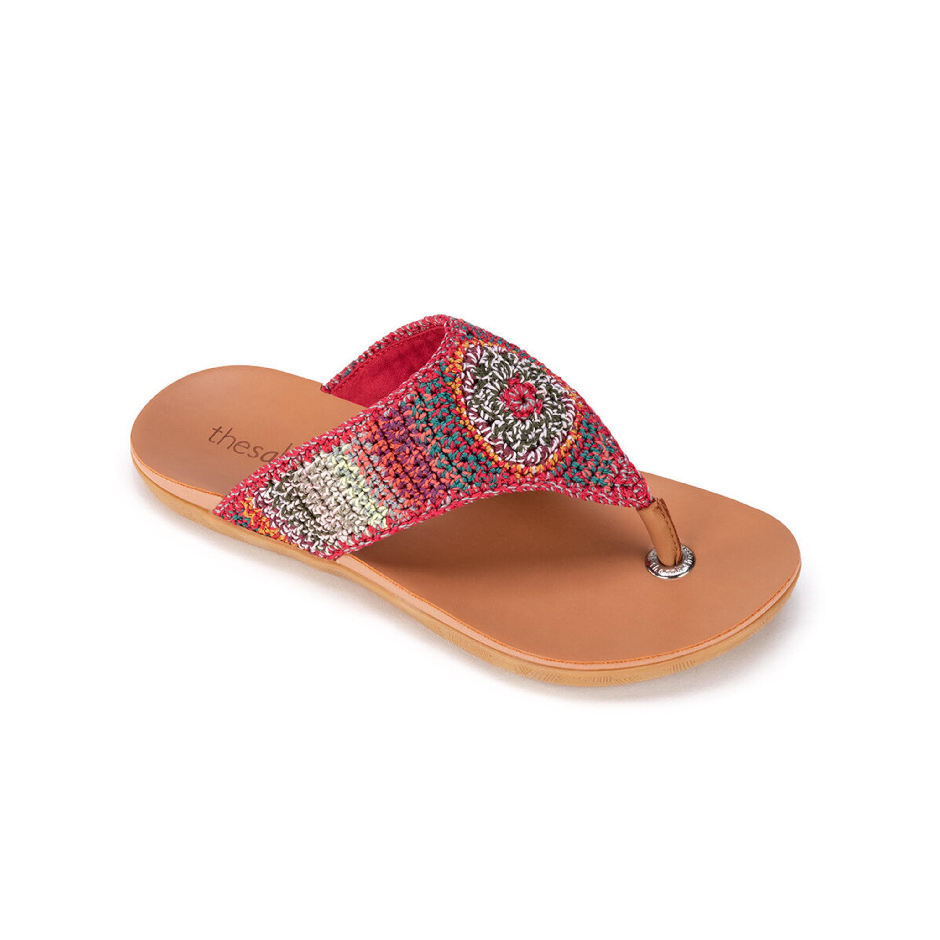 The Sak Shana Sandal - Hand Crochet - Sunset Stripe