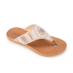 The Sak Shana Sandal - Hand Crochet - Sand Stripe