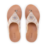The Sak Shana Sandal - Hand Crochet - Sand Stripe