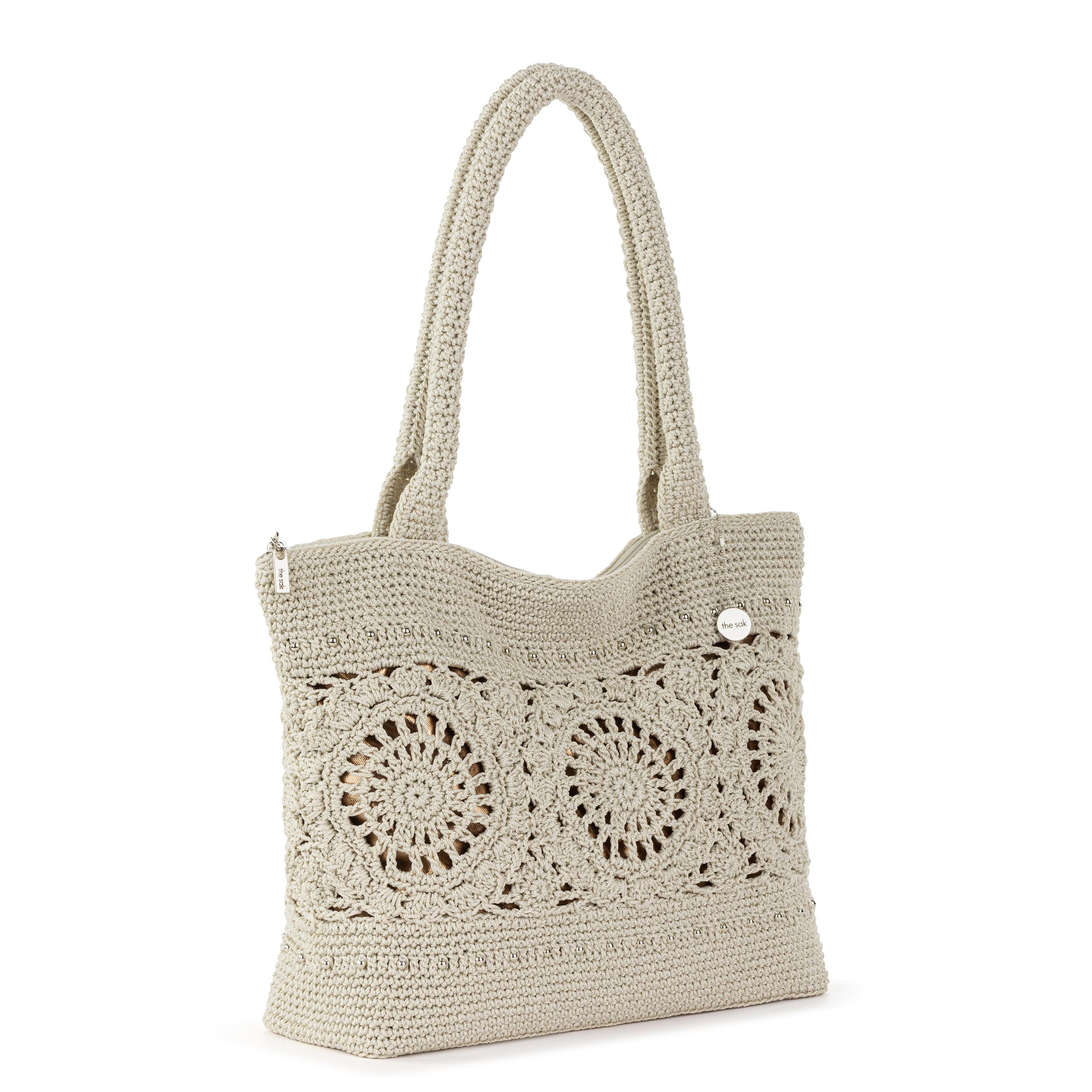 The Sak Crafted Classic Carryall - Hand Crochet - Natural Medallion