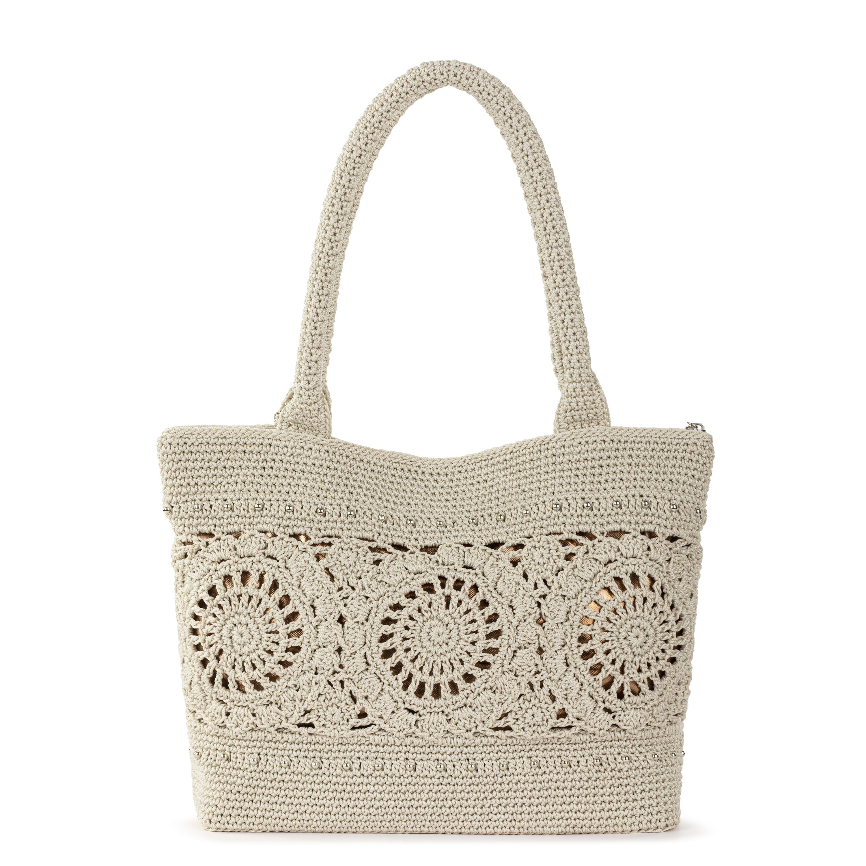 The Sak Crafted Classic Carryall - Hand Crochet - Natural Medallion