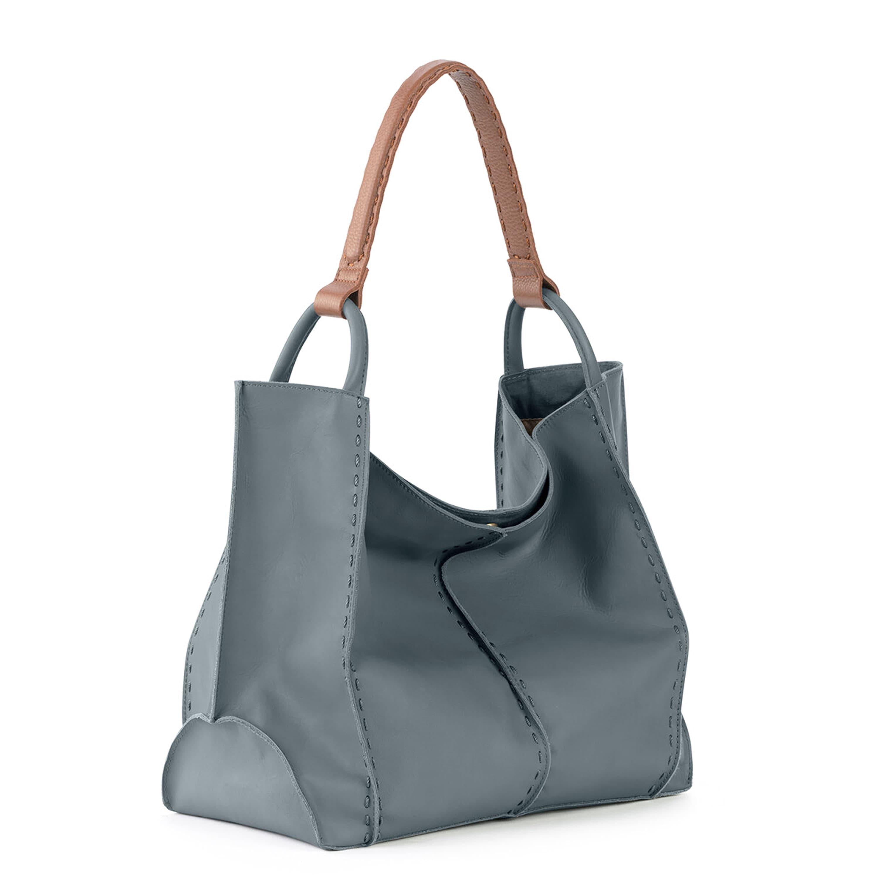 The Sak Los Feliz Large Tote - Leather - Dusty Blue