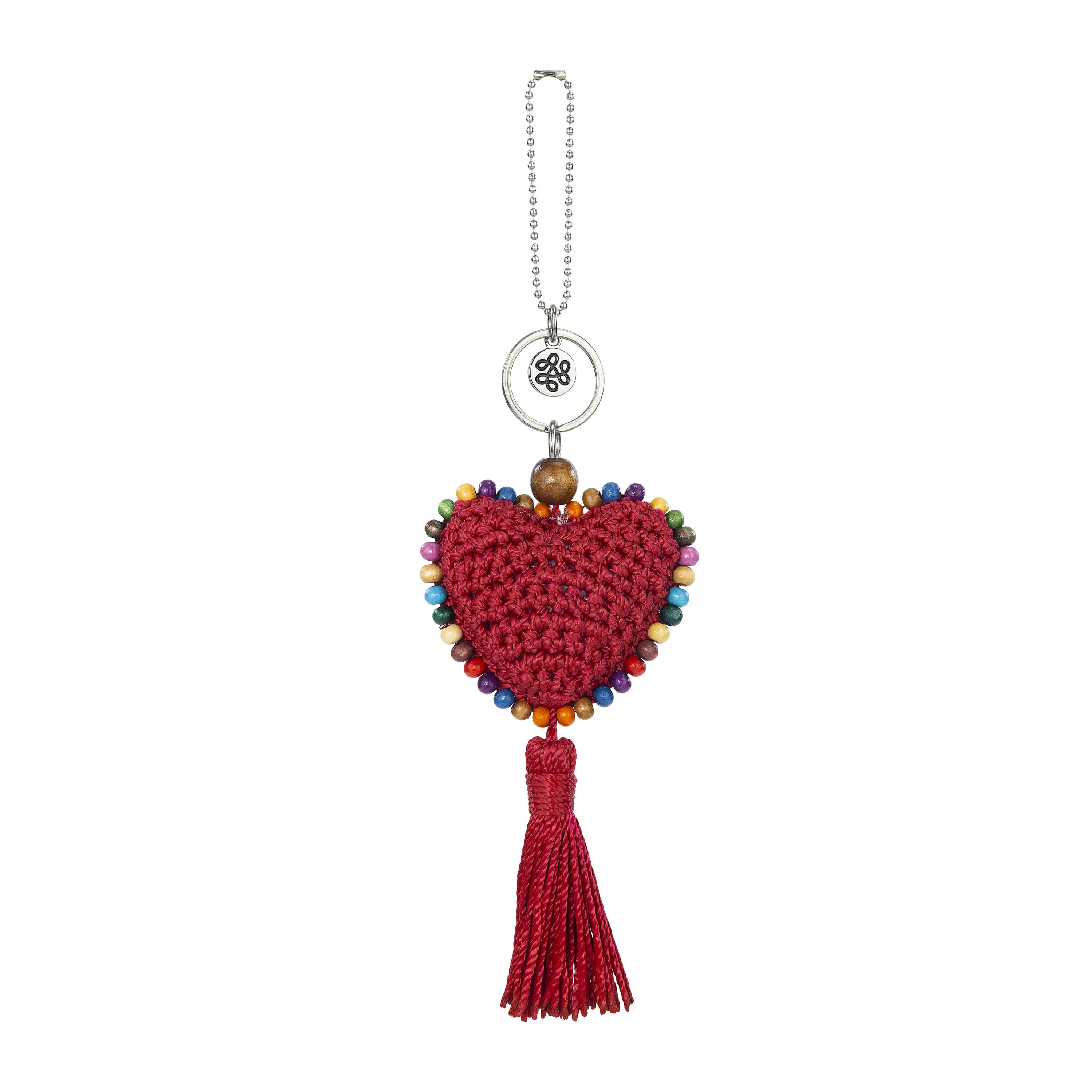 The Sak Yarnicharmz Dangle - Hand Crochet - Rocket Red Heart