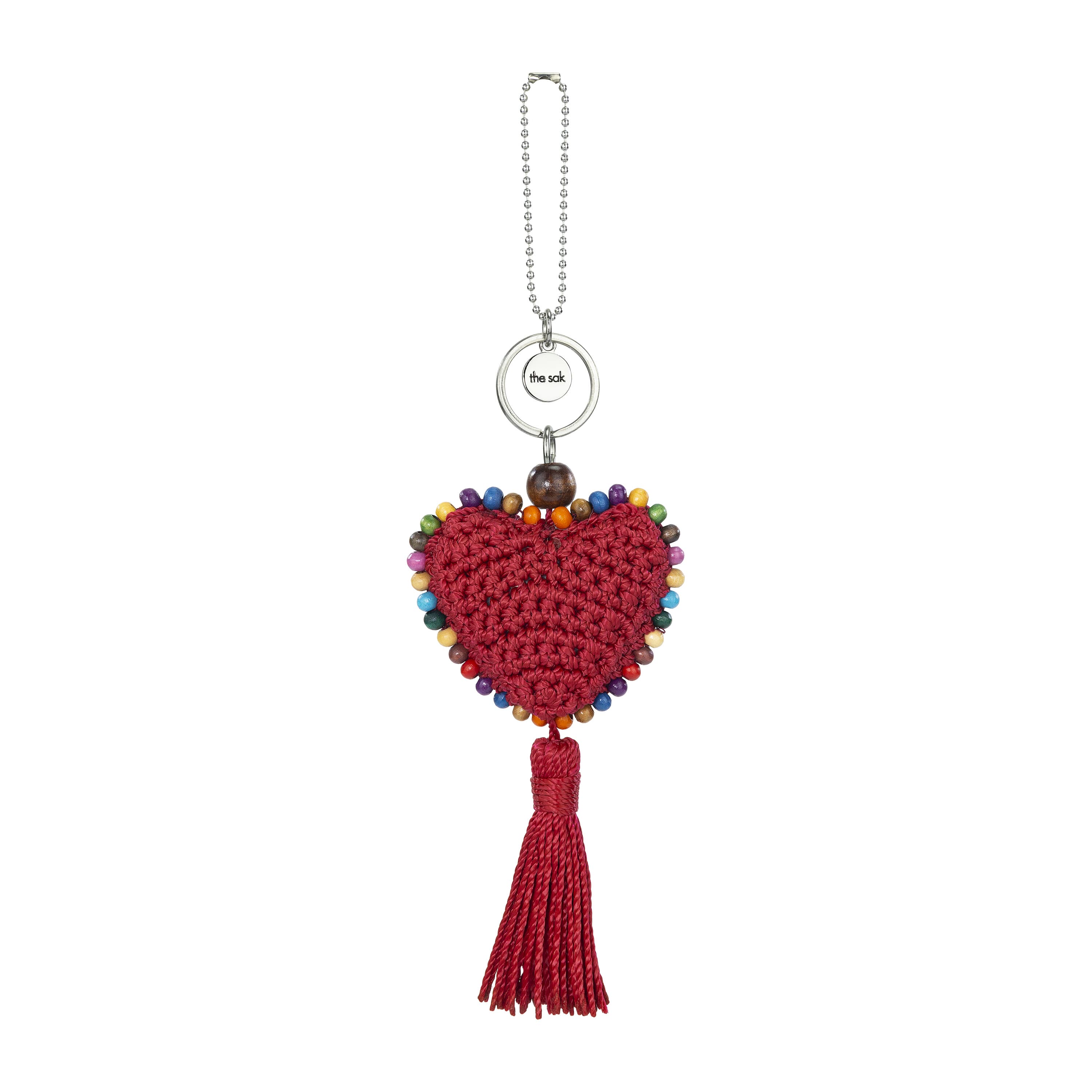 The Sak Yarnicharmz Dangle - Hand Crochet - Rocket Red Heart