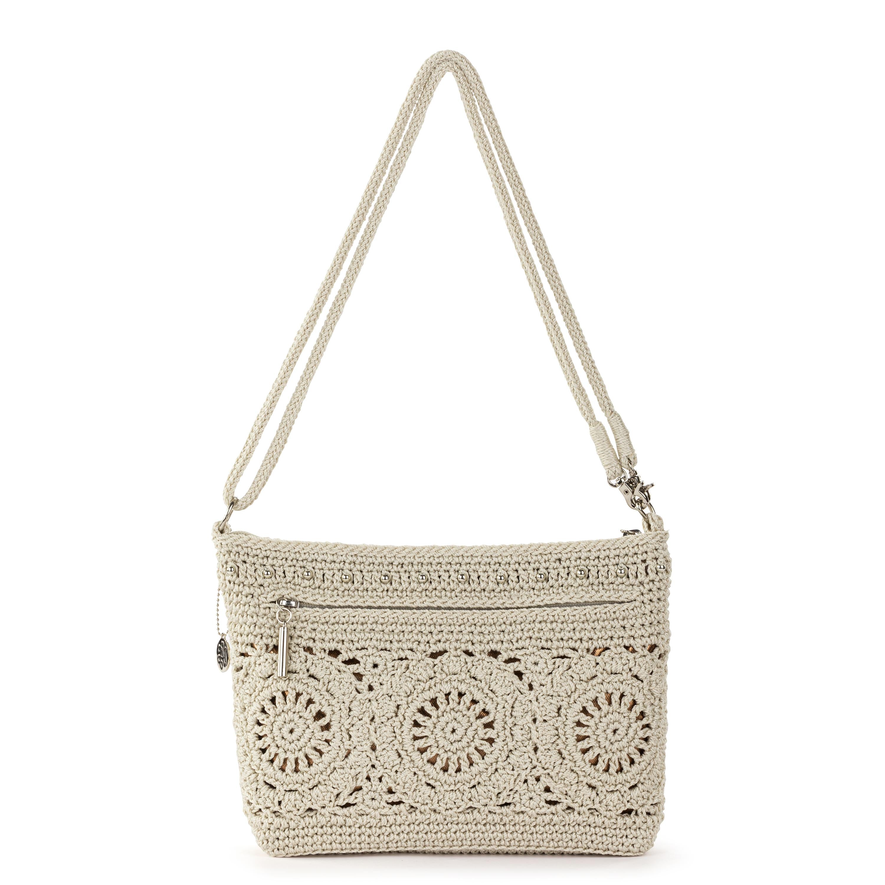 The Sak Lumi Crossbody - Hand Crochet - Natural Medallion