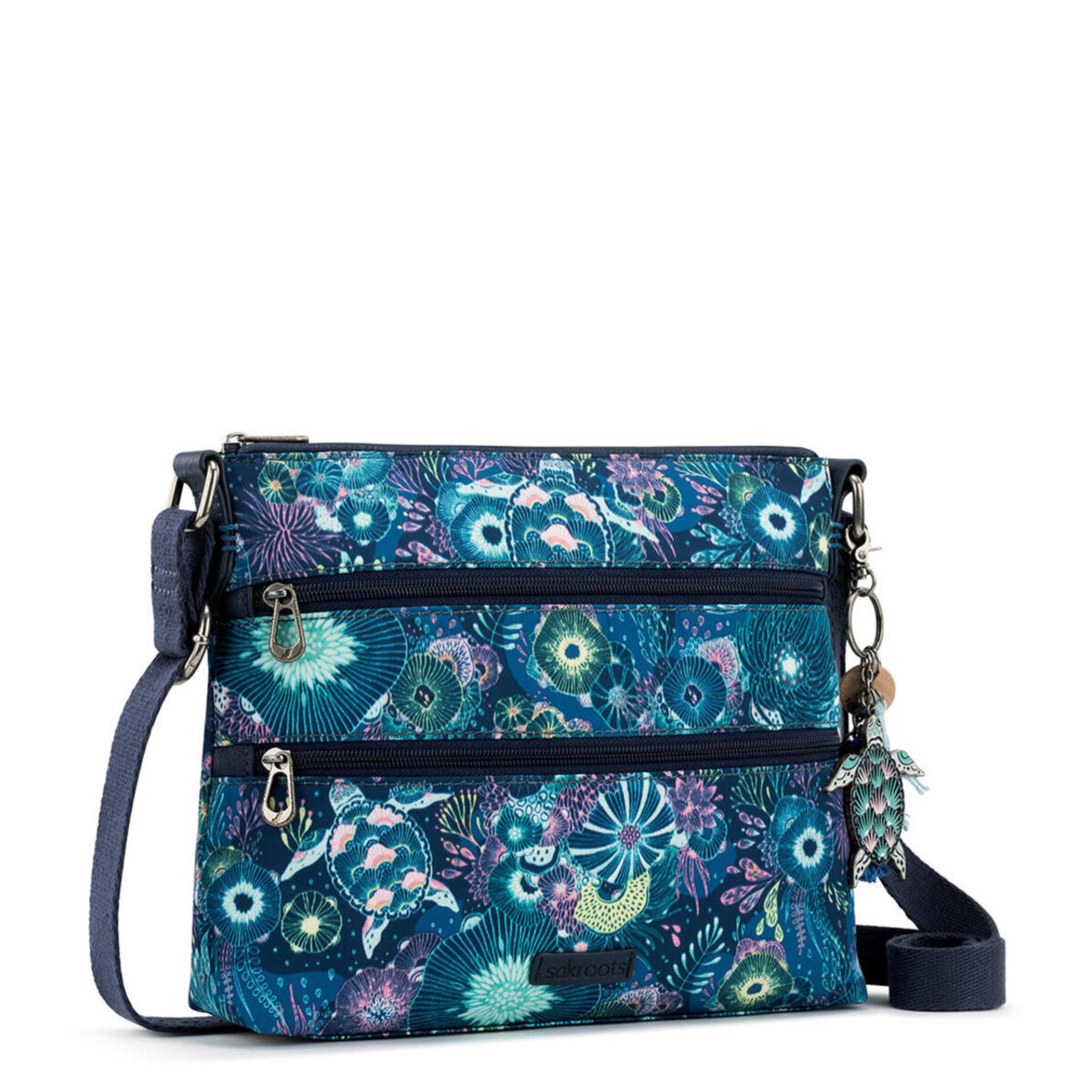 Sakroots Basic Crossbody - EcoTwill - Royal Blue Seascape