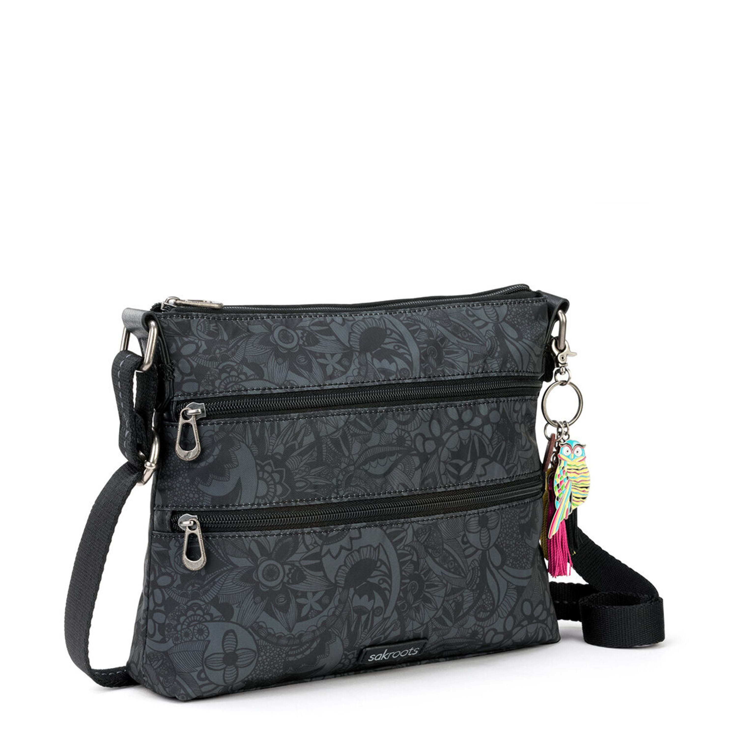 Sakroots Basic Crossbody - EcoTwill - Black Spirit Desert