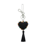 The Sak Yarnicharmz Dangle - Hand Crochet - Black Heart