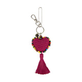 The Sak Yarnicharmz Dangle - Hand Crochet - Pinkberry Heart