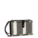 Sakroots Smartphone Wallet - Straw - Black and White Soulful Desert Woven