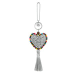 The Sak Yarnicharmz Dangle - Hand Crochet - Cloud Heart