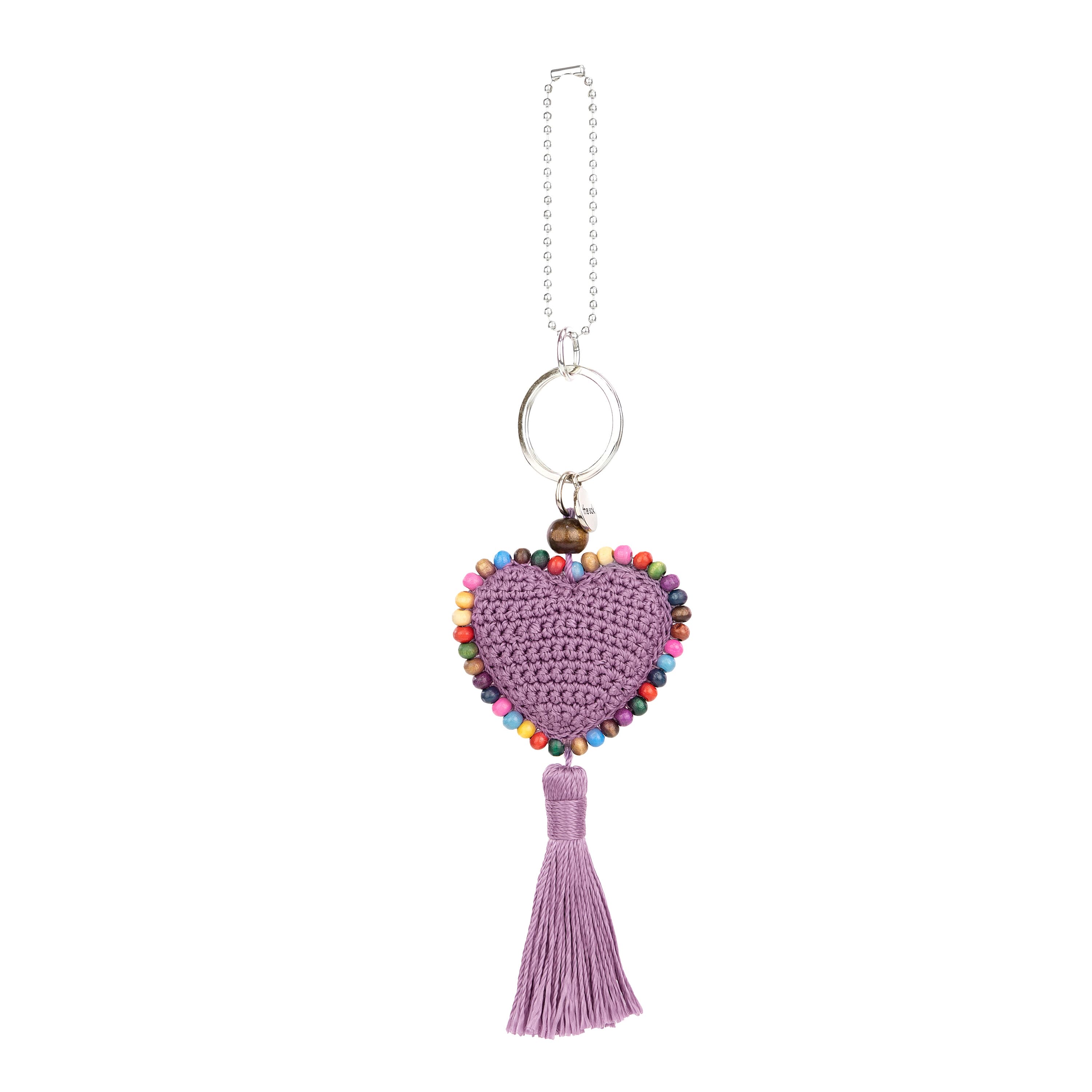 The Sak Yarnicharmz Dangle - Hand Crochet - Heather Heart