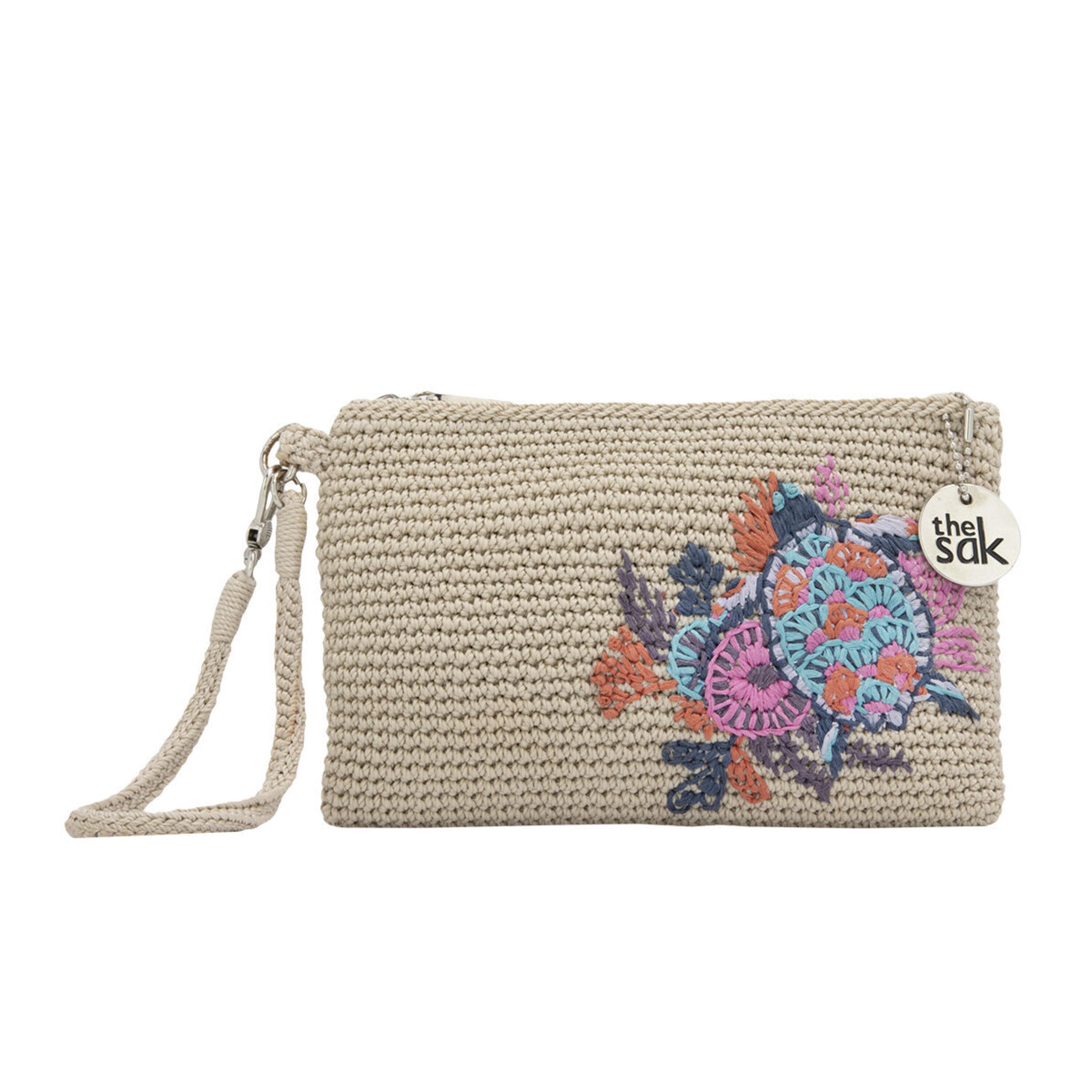 The Sak Vita Wristlet - Hand Crochet - Ecru Seascape