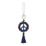 The Sak Yarnicharmz Dangle - Hand Crochet - Denim Peace