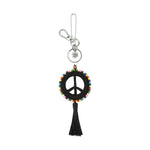 The Sak Yarnicharmz Dangle - Hand Crochet - Black Peace