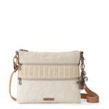Sakroots Basic Crossbody - Canvas - White Flower Blossom