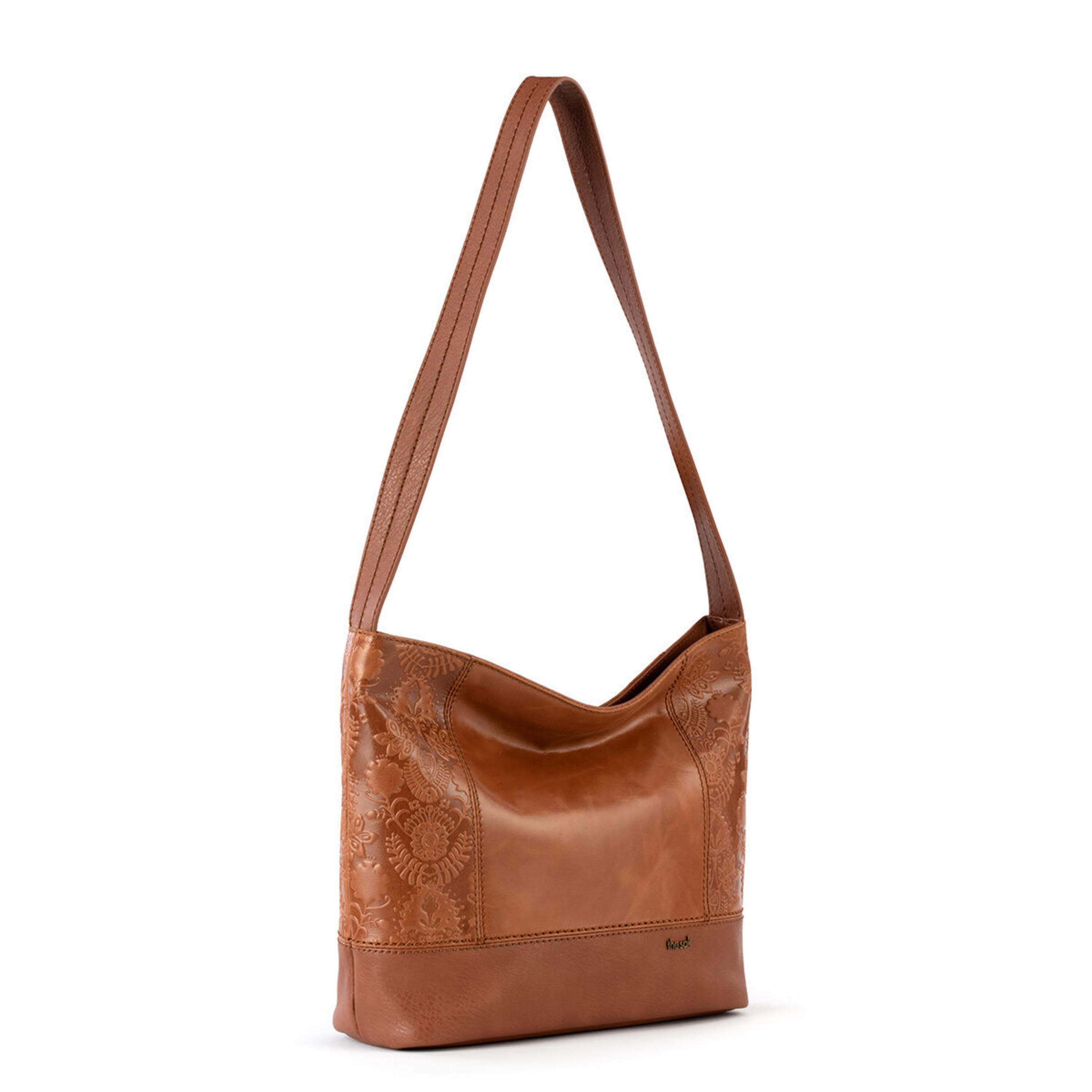 The Sak De Young Hobo - Leather - Tobacco Floral Embossed