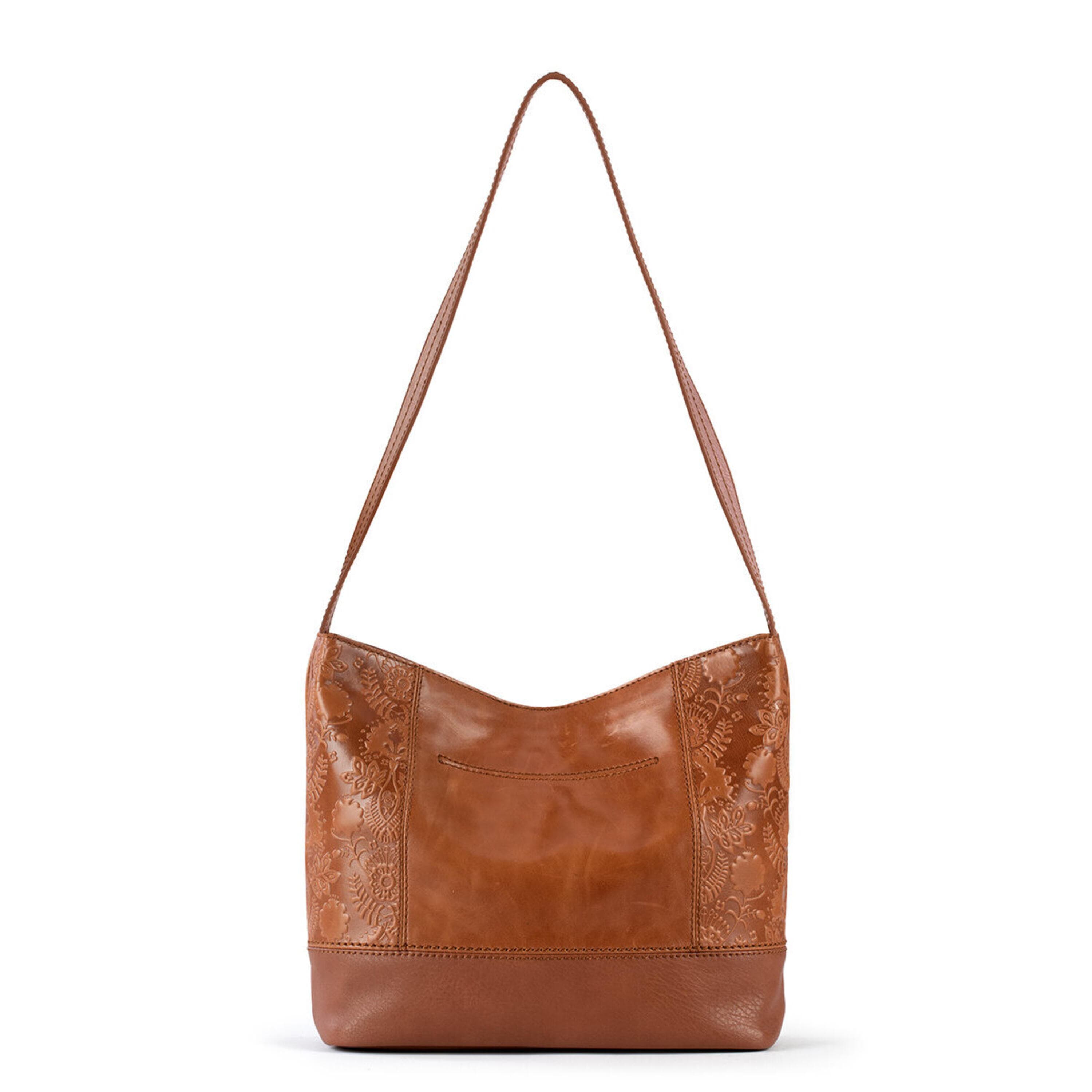 The Sak De Young Hobo - Leather - Tobacco Floral Embossed