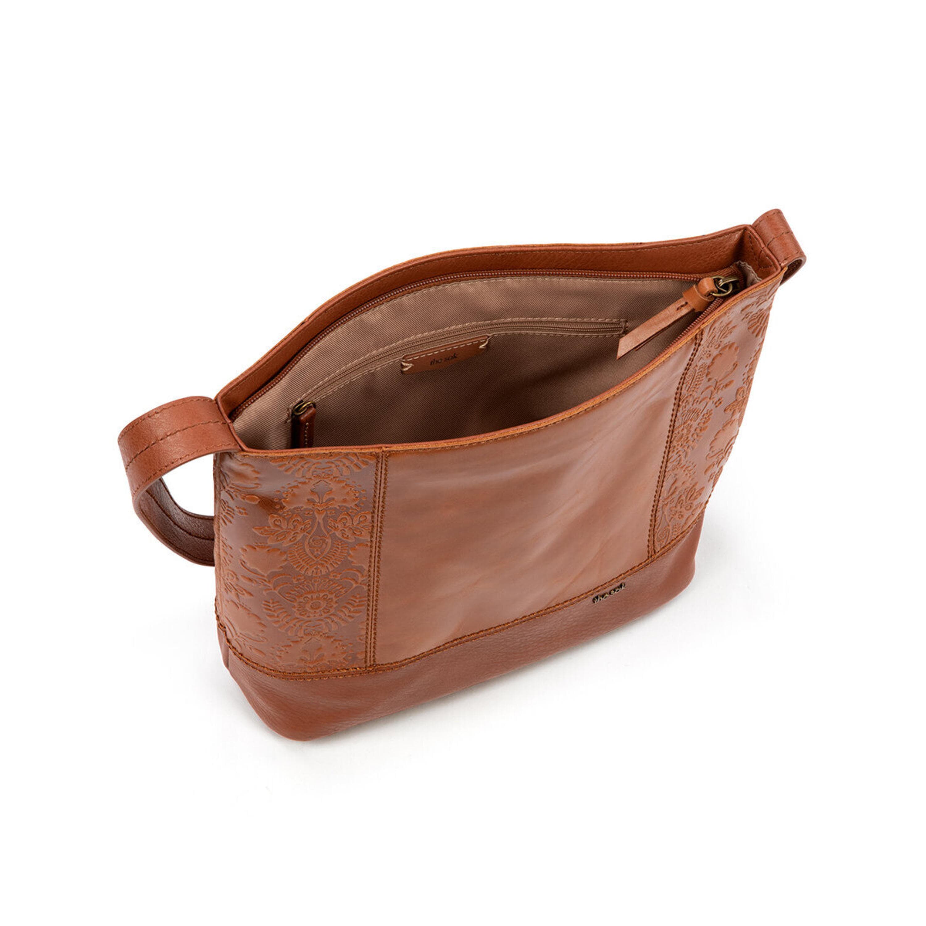 The Sak De Young Hobo - Leather - Tobacco Floral Embossed
