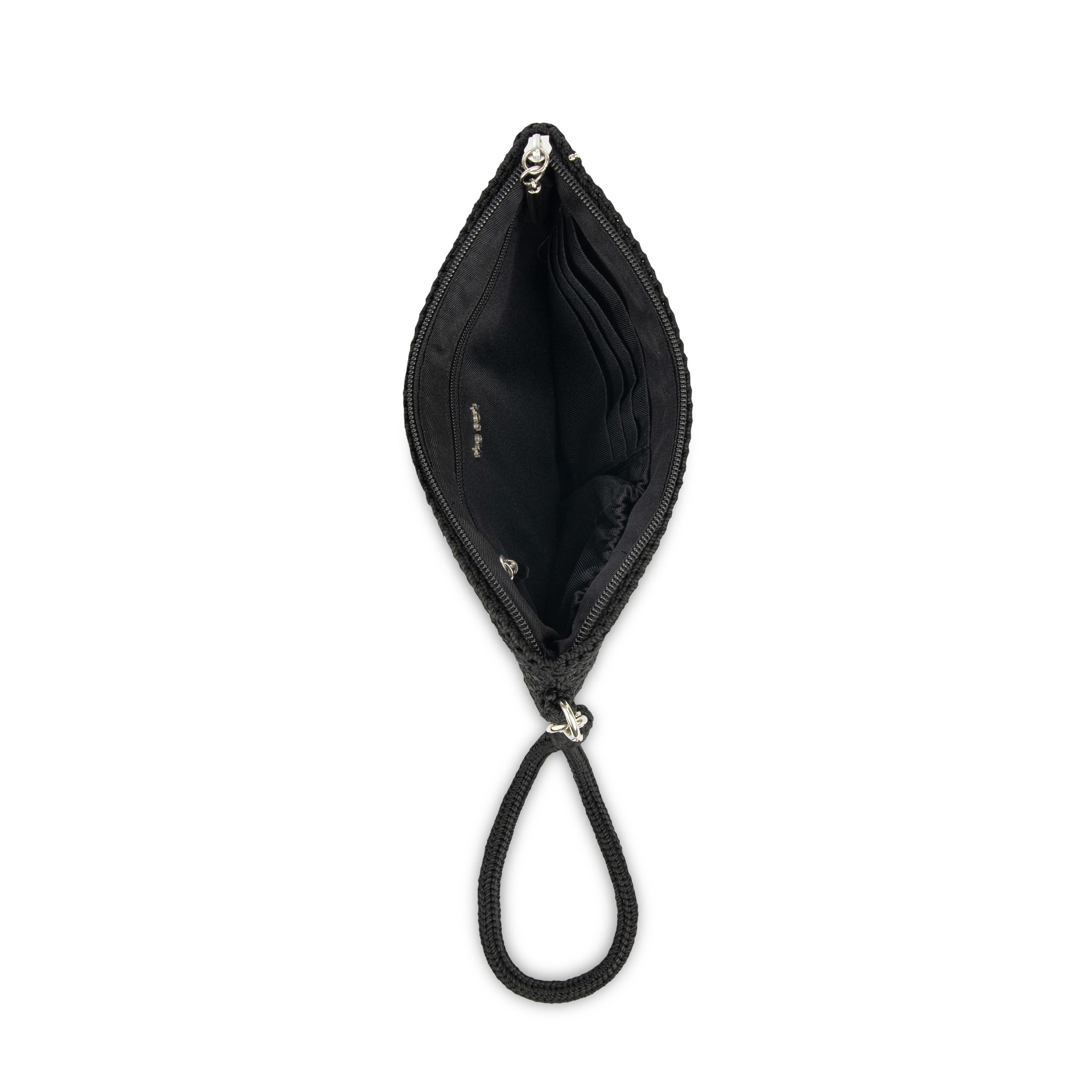 The Sak Vita Wristlet - Hand Crochet - Black