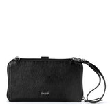 The Sak Iris Smartphone Wallet - Leather - Black Leaf Embossed