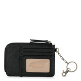 The Sak Iris Card Wallet - Leather - Black Leaf Embossed