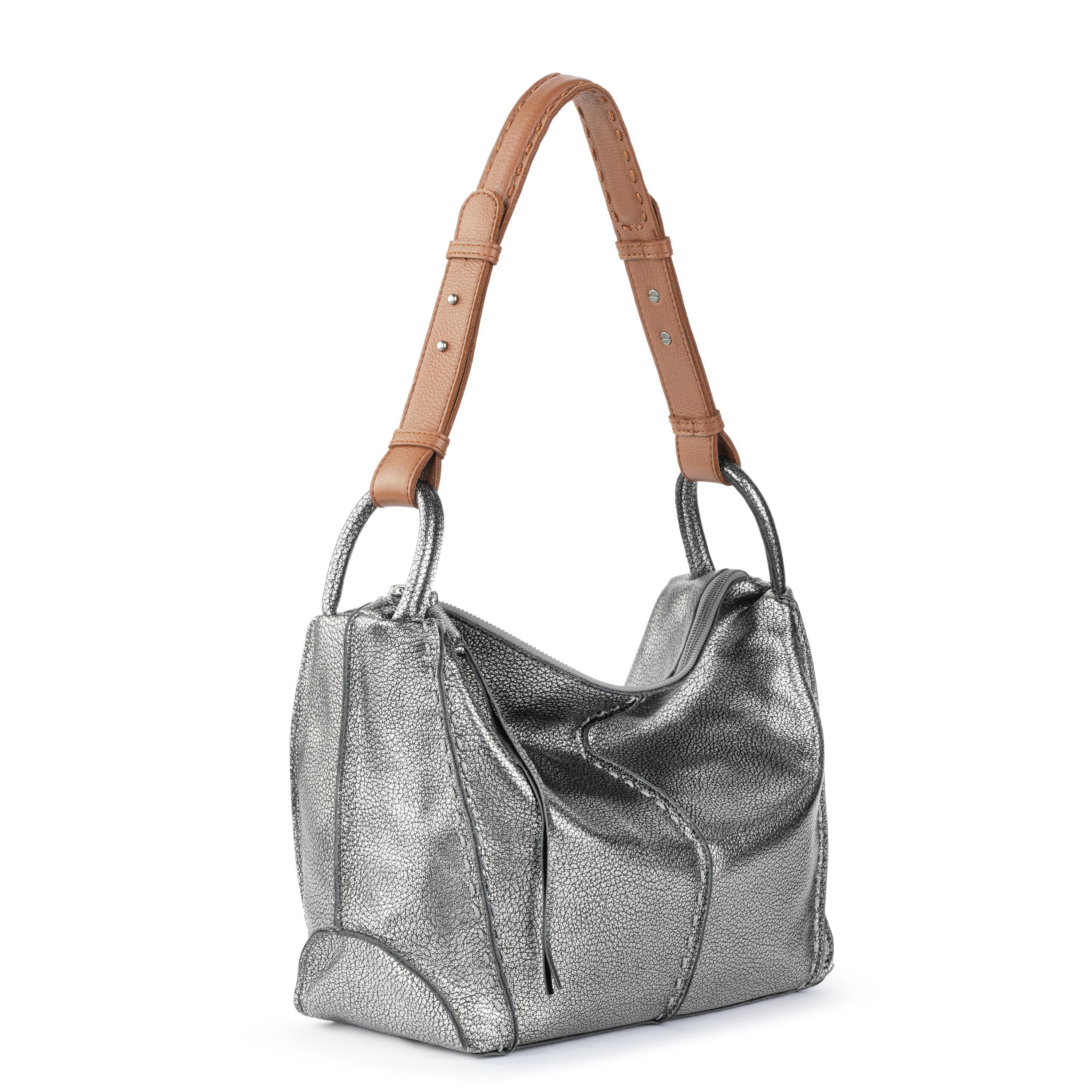 The Sak Los Feliz Hobo - Leather - Dark Silver