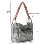 The Sak Los Feliz Hobo - Leather - Dark Silver