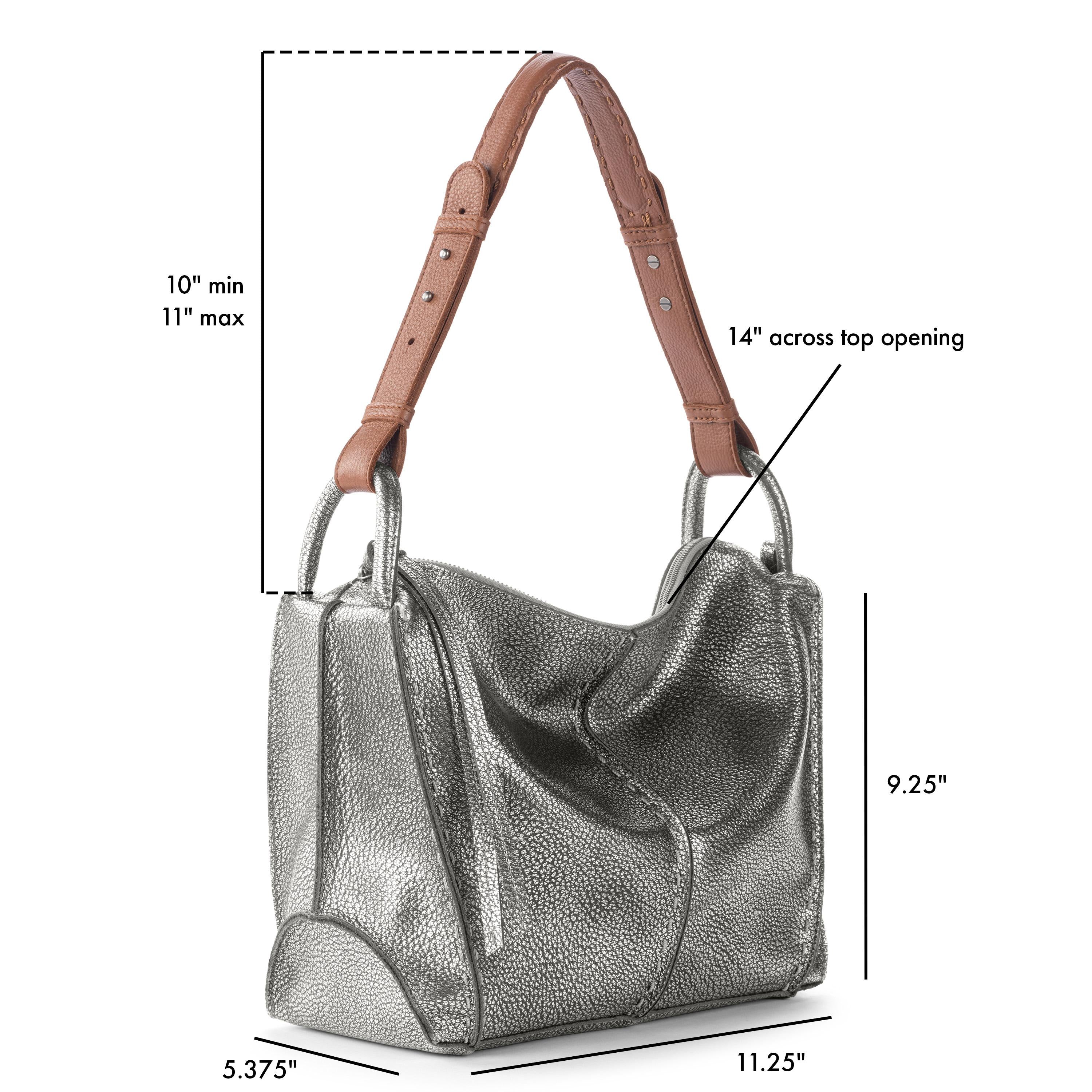 The Sak Los Feliz Hobo - Leather - Dark Silver