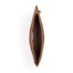 The Sak Neva Large Card Wallet - Leather - Tobacco Floral Embossed