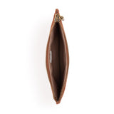 The Sak Neva Large Card Wallet - Leather - Tobacco Floral Embossed