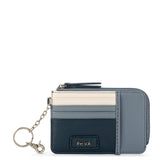 The Sak Iris Card Wallet - Leather - Dusty Blue Block