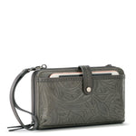 The Sak Iris Smartphone Wallet - Leather - Slate Leaf Embossed