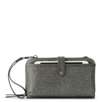 The Sak Iris Smartphone Wallet - Leather - Slate Leaf Embossed