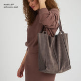 The Sak Los Feliz Tall Tote - Leather - Mushroom Suede