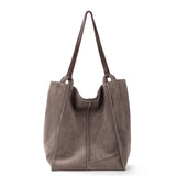 The Sak Los Feliz Tall Tote - Leather - Mushroom Suede