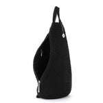 The Sak Geo Sling Backpack - Hand Crochet - Black