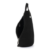 The Sak Geo Sling Backpack - Hand Crochet - Black