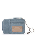 The Sak Iris Card Wallet - Leather - Maritime Wave Embossed