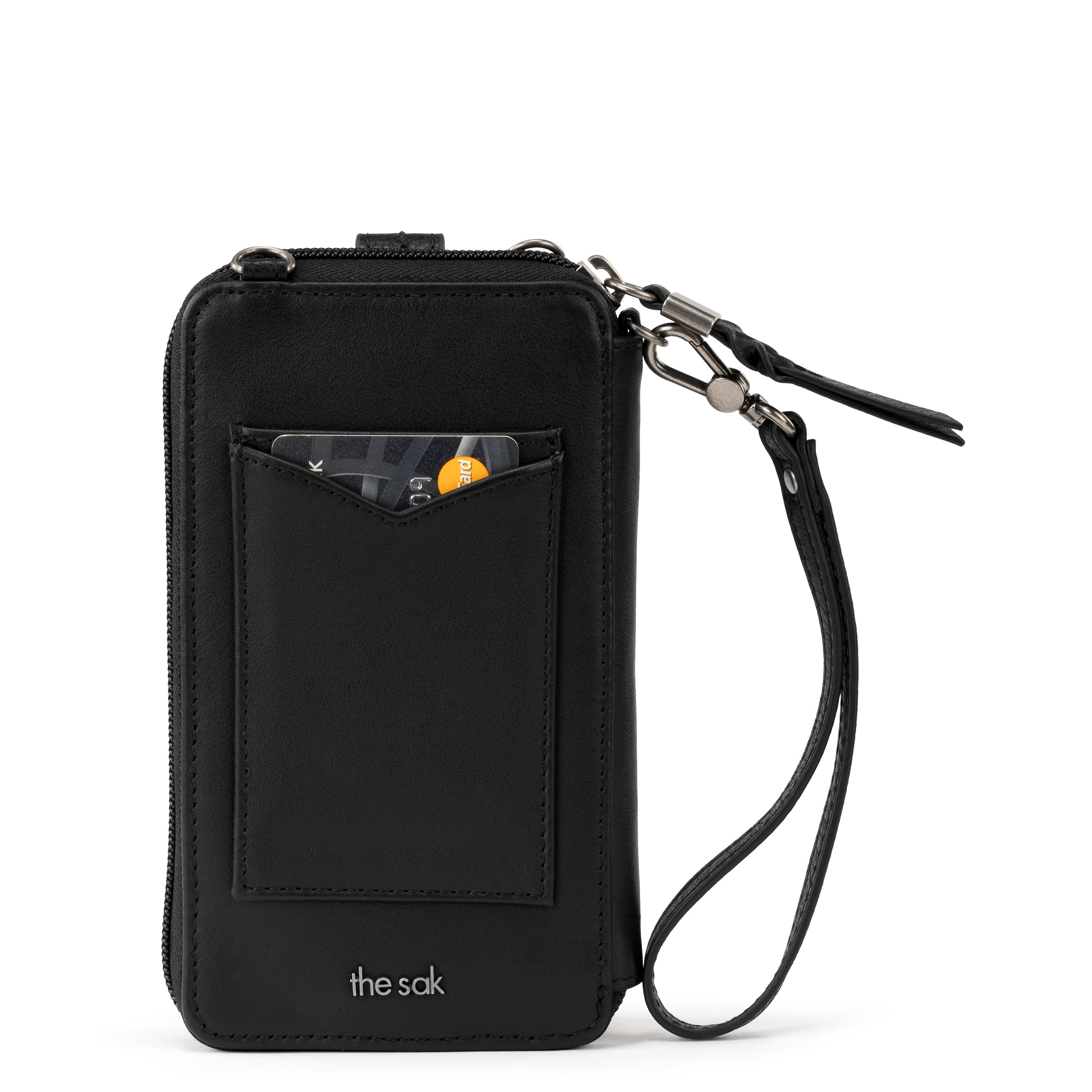 The Sak Silverlake Smartphone Wallet - Leather - Black Floral Embossed
