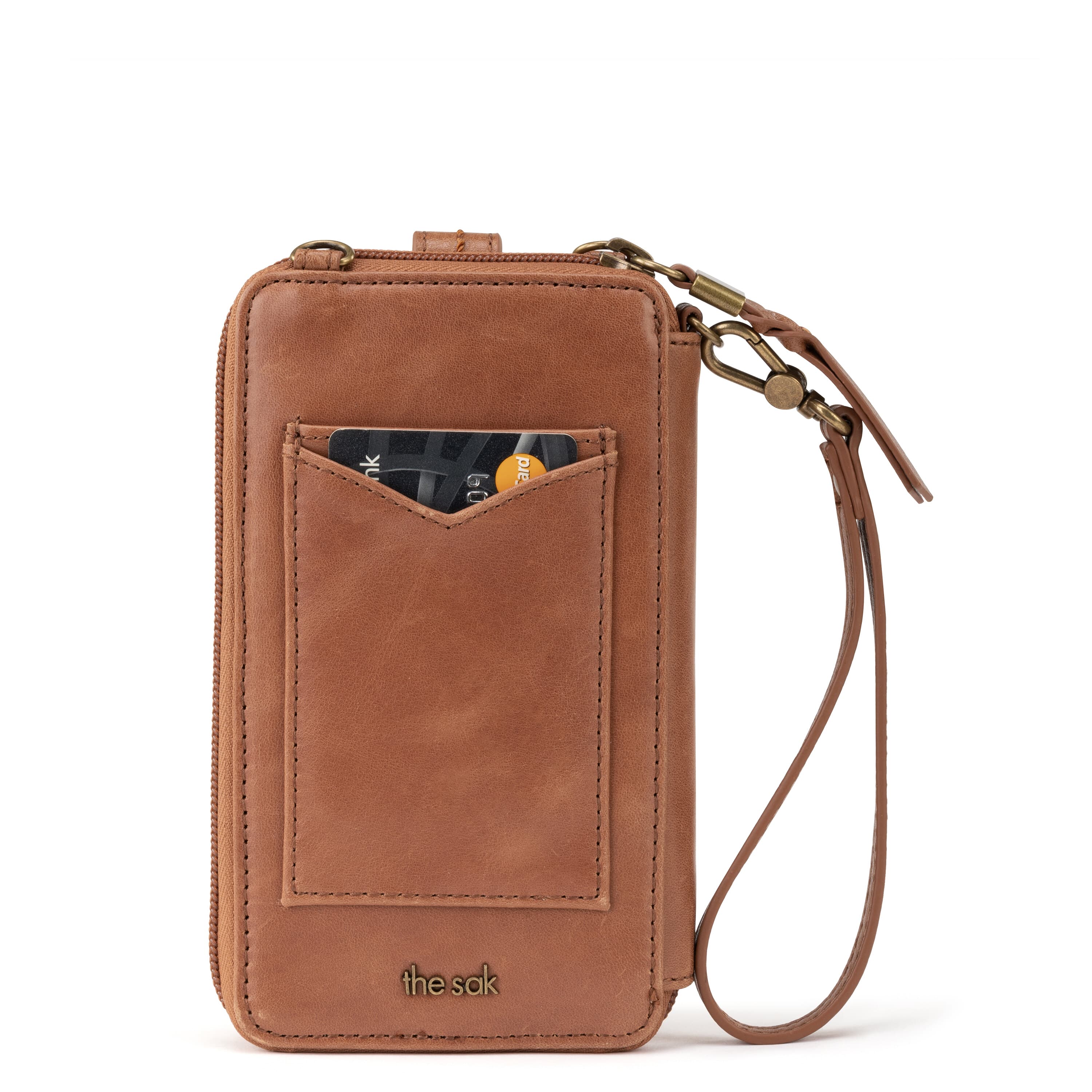 The Sak Silverlake Smartphone Wallet - Leather - Tobacco Floral Embossed