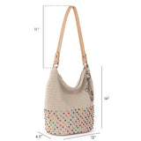 The Sak Sequoia Hobo - Hand Crochet - Ecru Multi Beads