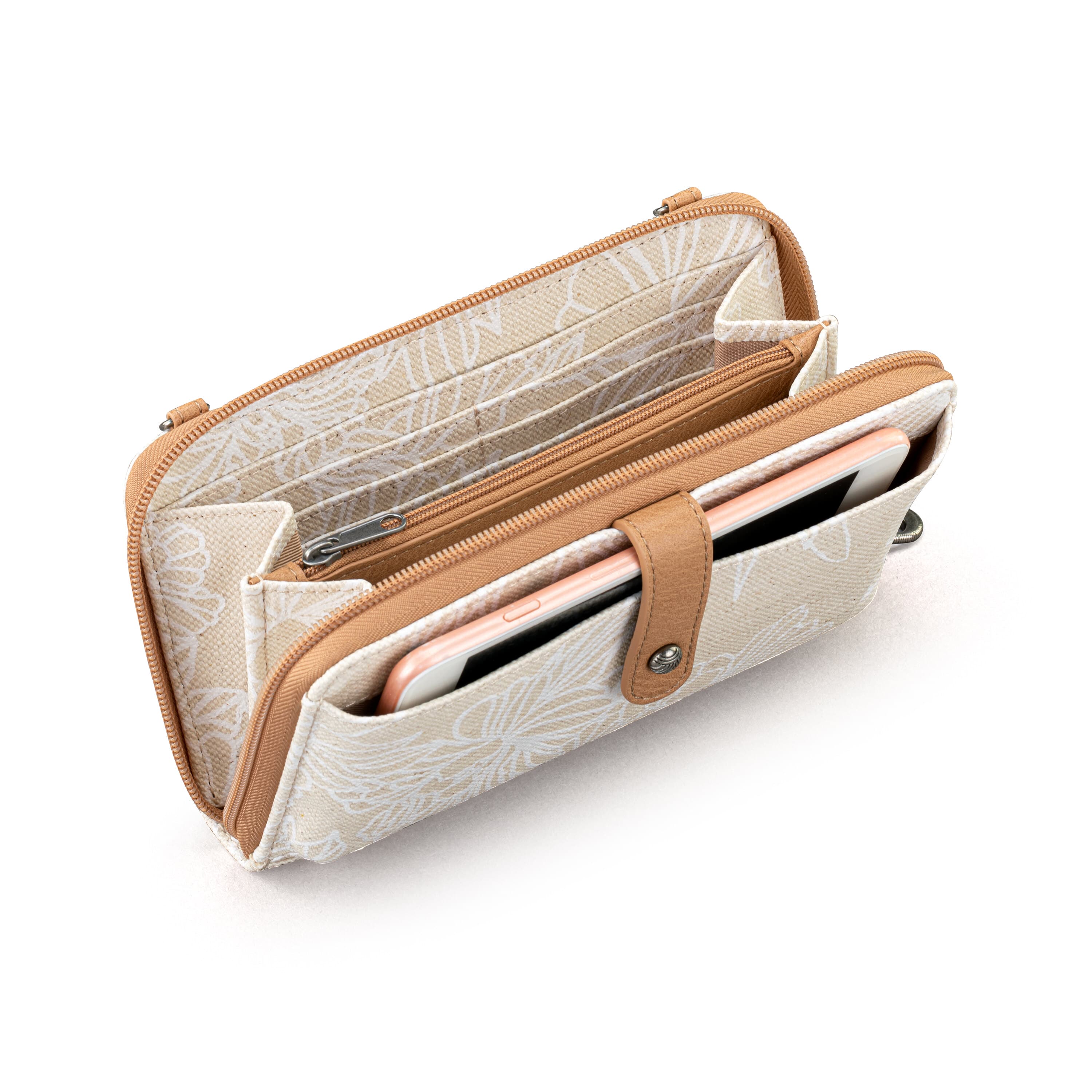 Sakroots Smartphone Wallet - Canvas - White Flower Blossom