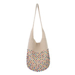The Sak 120 Hobo - Hand Crochet - Ecru Multi Beads