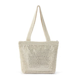 The Sak Casual Classics Tote - Hand Crochet - Natural With Silver