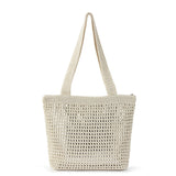 The Sak Casual Classics Tote - Hand Crochet - Natural With Silver